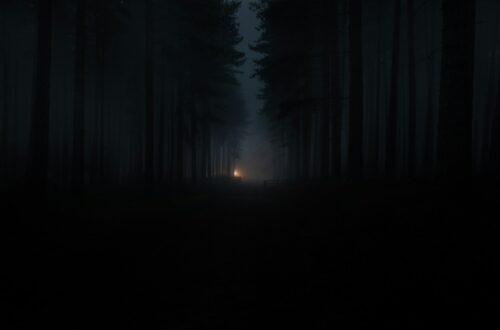 Photo by Ben Griffiths | Hopping Frog Studios silhouette of person standing on forest during night time
